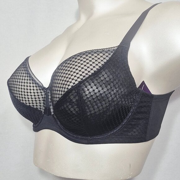 42DD Just My Size MJ1205 1205 Perfect Shape Unlined T-Shirt Underwire Bra‎ Black - Picture 3 of 7